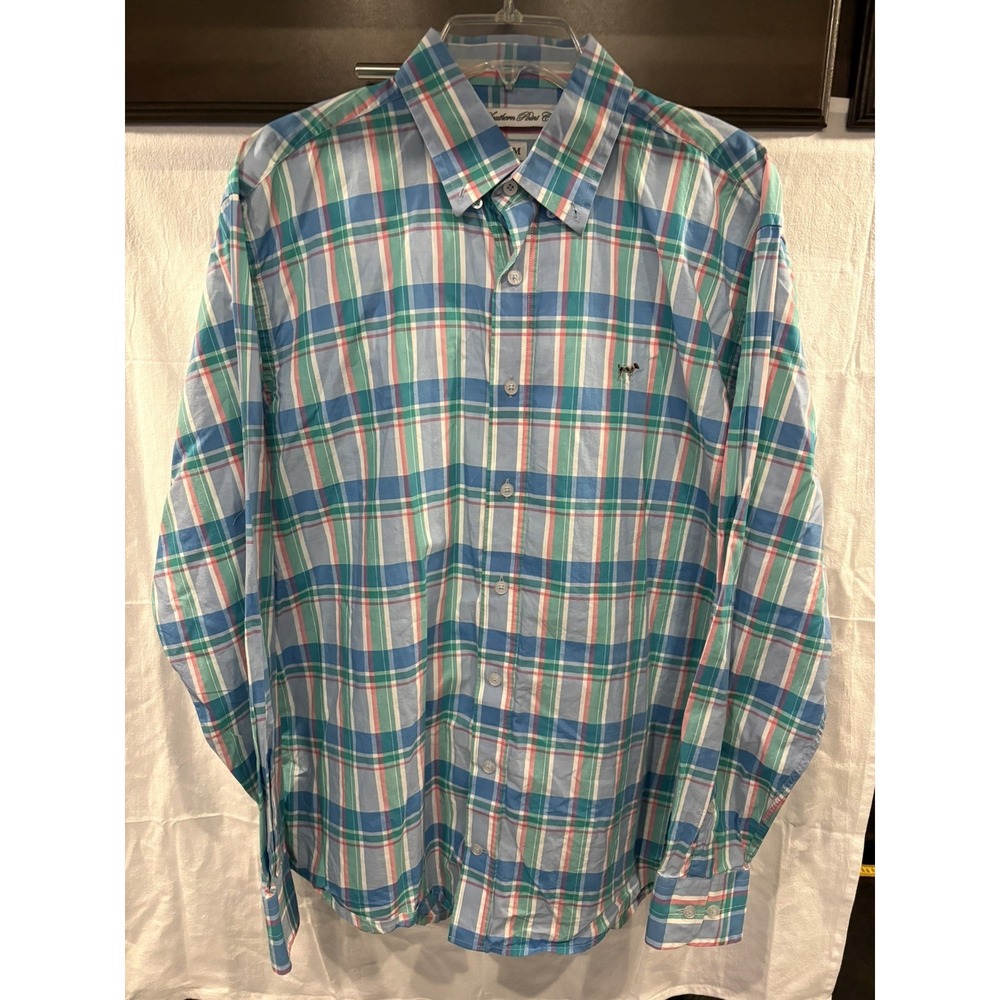 16.Southern Point Co. Men Long Sleeve Button Down Shirt Multicolor Plaid Size M